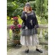 tunic BLANDINE black cotton voile with flowers and checks Les Ours - 9
