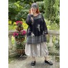 tunique BLANDINE voile de coton noir à fleurs et carreaux Les Ours - 9