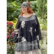 tunique BLANDINE voile de coton noir à fleurs et carreaux Les Ours - 6