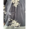tunique BLANDINE voile de coton noir à fleurs et carreaux Les Ours - 13