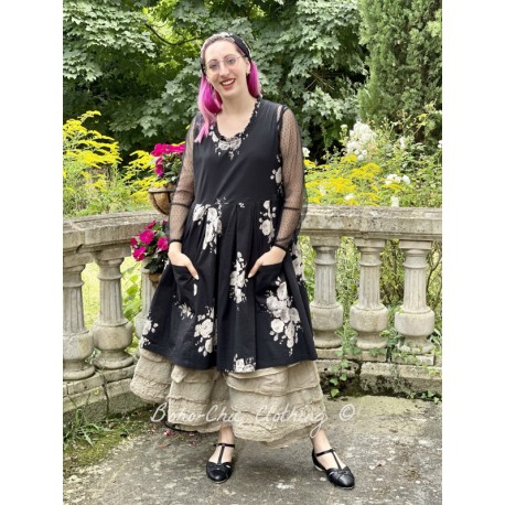 robe JULIA popeline noire à fleurs Les Ours - 1