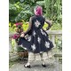 dress JULIA black poplin with flowers Les Ours - 4