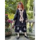 dress LIBERTINE black linen and flounce in checked cotton voile Les Ours - 11
