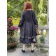 dress LIBERTINE black linen and flounce in checked cotton voile Les Ours - 8