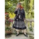 jacket MELISSA black poplin and black cotton voile with flowers ruffles Les Ours - 5