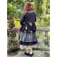 veste MELISSA popeline noire et volants en voile de coton noir à fleurs Les Ours - 6