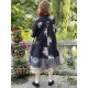 dress SIMONETTE black cotton voile with flowers and checks Les Ours - 14