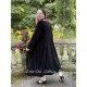 manteau réversible LOUNA velours noir, doublé en coton noir à fleurs Les Ours - 4