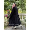 manteau réversible LOUNA velours noir, doublé en coton noir à fleurs Les Ours - 4