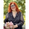 robe / veste cache-coeur POEMA organza noir Les Ours - 9