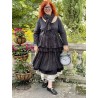 jacket MELISSA black poplin and black cotton voile with small white dots ruffles Les Ours - 3