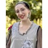 robe JULIA popeline taupe à fleurs Les Ours - 4