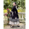 robe SIMONETTE voile de coton noir à fleurs et carreaux Les Ours - 5