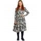 robe 55715 coton Noir à fleurs Ewa i Walla - 13