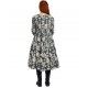 robe 55715 coton Noir à fleurs Ewa i Walla - 14