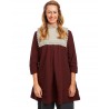 tunic 44810 Maroon shirt cotton