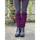 guêtres 77522 laine alpaga Aubergine Ewa i Walla - 3