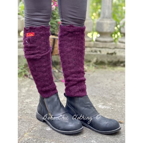 guêtres 77522 laine alpaga Aubergine Ewa i Walla - 1