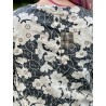 blouse 44798 Flower cotton black