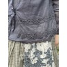 blouse 44801 Vintage black organdie
