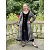 reversible coat LOUNA black velvet and checked cotton lining Les Ours - 1