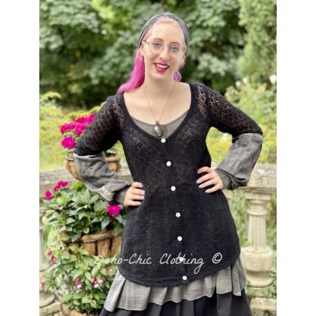 cardigan AMELIE laine noire Les Ours - 1