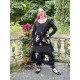 jacket MELISSA black poplin and black cotton voile with flowers ruffles Les Ours - 8
