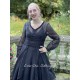 dress 55730 Vintage black organdie Ewa i Walla - 3