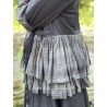 jacket MELISSA black poplin and checked cotton voile ruffles Les Ours - 7