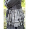 jacket MELISSA black poplin and checked cotton voile ruffles Les Ours - 7