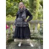 jacket MELISSA black poplin and checked cotton voile ruffles Les Ours - 5