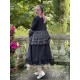 jacket MELISSA black poplin and checked cotton voile ruffles Les Ours - 4