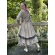 dress LIBERTINE taupe cotton and checked ruffle Les Ours - 7