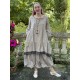 dress LIBERTINE taupe cotton and checked ruffle Les Ours - 4