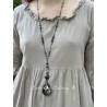 dress LIBERTINE taupe cotton and checked ruffle Les Ours - 18