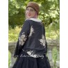 veste réversible ROBINSON velours écru, doublé en coton noir à fleurs Les Ours - 6
