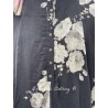 dress SIMONETTE black cotton voile with flowers and small white dots Les Ours - 12