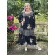 tunique BLANDINE voile de coton noir à fleurs et carreaux Les Ours - 4