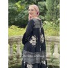 tunique BLANDINE voile de coton noir à fleurs et carreaux Les Ours - 3