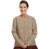 chemisier 44816 coton Beige à fines rayures Ewa i Walla - 15