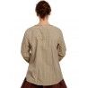 chemisier 44816 coton Beige à fines rayures Ewa i Walla - 16