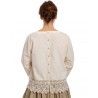 blouse 44853 Bone white shirt cotton Ewa i Walla - 20
