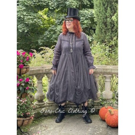 robe 55731 organdie Vintage black Ewa i Walla - 1