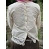 blouse 44853 Bone white shirt cotton Ewa i Walla - 24