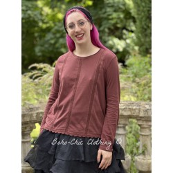 blouse 44805 Maroon jersey Ewa i Walla - 1