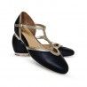 shoes Venezia Black and Gold Charlie Stone - 5