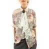chemise Boyfriend in Rose Garden Magnolia Pearl - 20