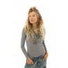 pull Vneck in Grey