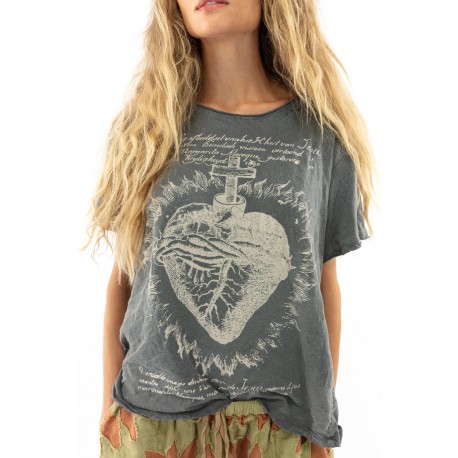 T-shirt Faithful Heart in Ozzy Magnolia Pearl - 1