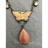 Collier Charm in Carved Bone Butterfly DKM Jewelry - 4
